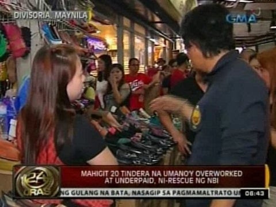 24 Oras: Mahigit 20 tindera na umano'y overworked at underpaid, ni-rescue ng NBI
