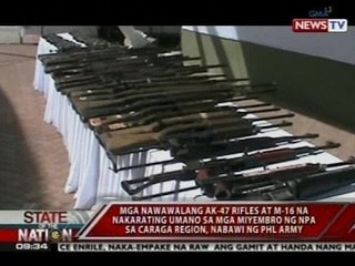 SONA: Mga nawawalang armas na nakarating umano sa mga NPA, nabawi ng PHL army