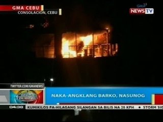 BP: Barkong naka-angkla sa Bantay, Ilocos Sur, nasunog