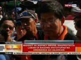 Mahigit 50 jeepney driver, nagprotesta laban sa bagong ipapatupad na ordinansa sa Caloocan