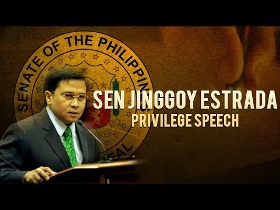 Livestream: Sen. Jinggoy Estrada privilege speech
