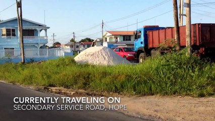 Driving Down The East Bank Demerara Main Public Road- Republic Of Guyana (HD)