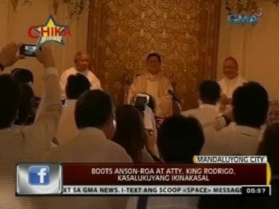 Boots Anson-Roa at Atty. King Rodrigo, kasalukuyang ikinakasal