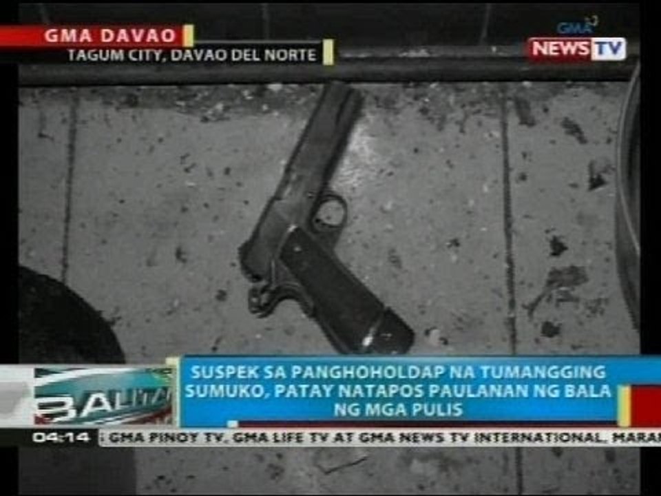BP: Suspek sa panghoholdap, patay matapos paulanan ng bala ng mga pulis