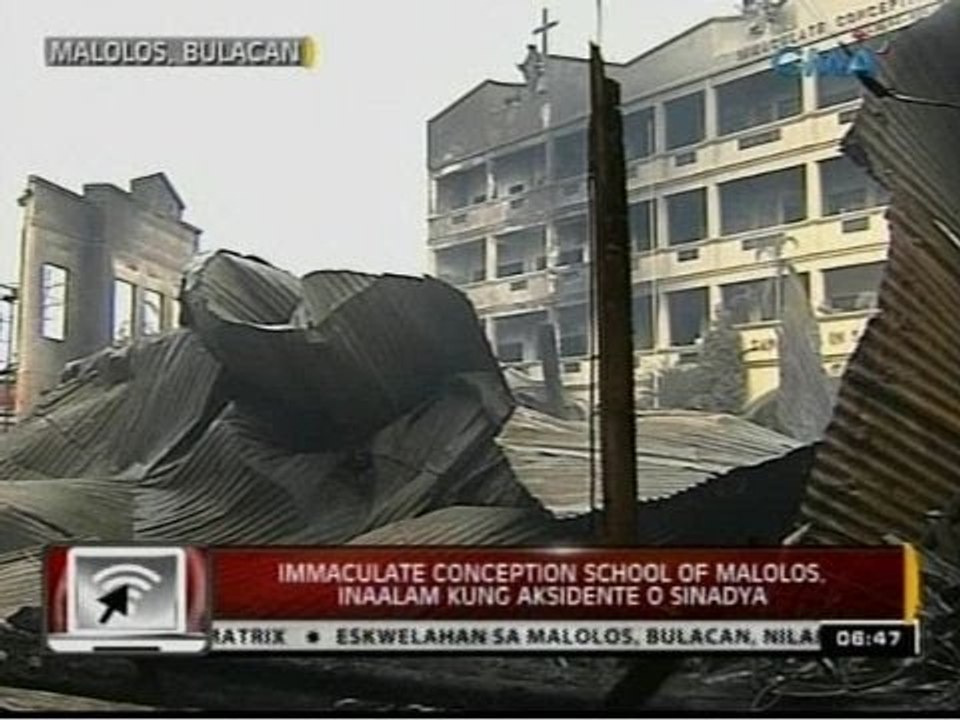 24Oras: Sunog sa Immaculate Conception of Malolos, inaalam kung aksidente o sinadya