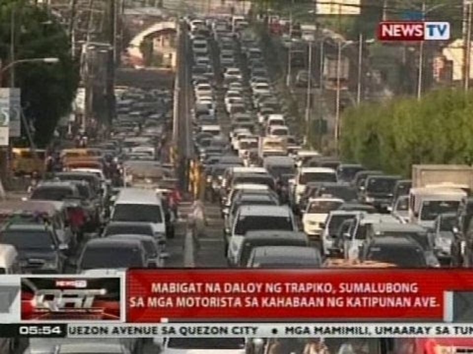 QRT: Mabigat na daloy ng trapiko, sumalubong sa mga motorista sa kahabaan ng Katipunan Ave.
