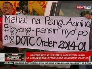 QRT: Grupong ACTO at UV Express, nagprotesta sa matataas na multa sa mga colorum na sasakyan