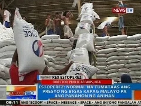 NTG: Normal ang pagtaas ng presyo ng bigas pag malayo ang anihan NFA Dir. Estoperez