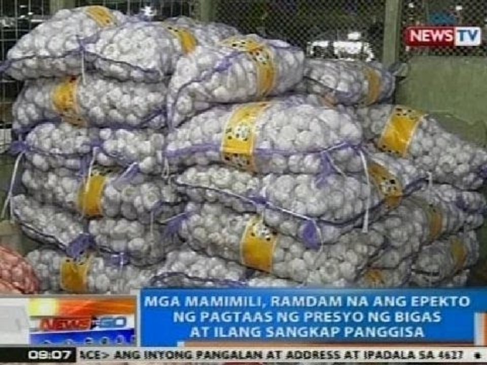 NTG: Pagtaas ng presyo ng bigas at sangkap panggisa, ramdam na ng mga mamimili