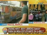 UB: Unang Hirit, may libreng sakay para sa mga estudyante sa U-belt