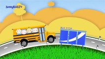 Cars and Trucks for Kids  Learn Numbers  Car Transporter  Car Carrier  Bus  Truck  Cartoon