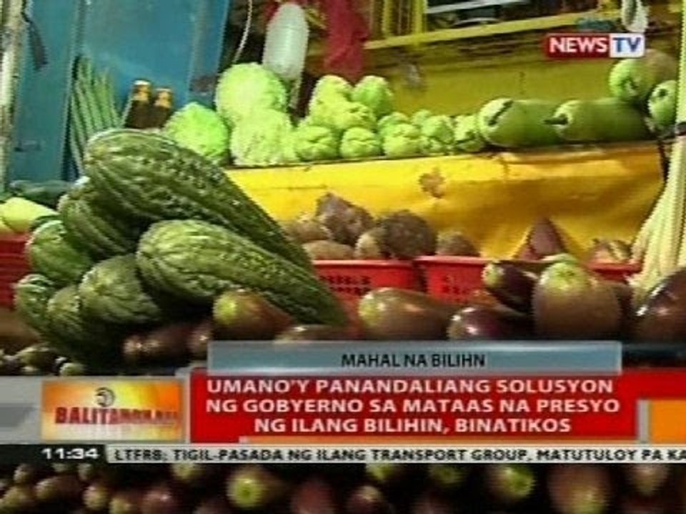 BT: Umano'y panandaliang solusyon ng gobyerno sa mataas na presyo ng ilang bilihin, binatikos