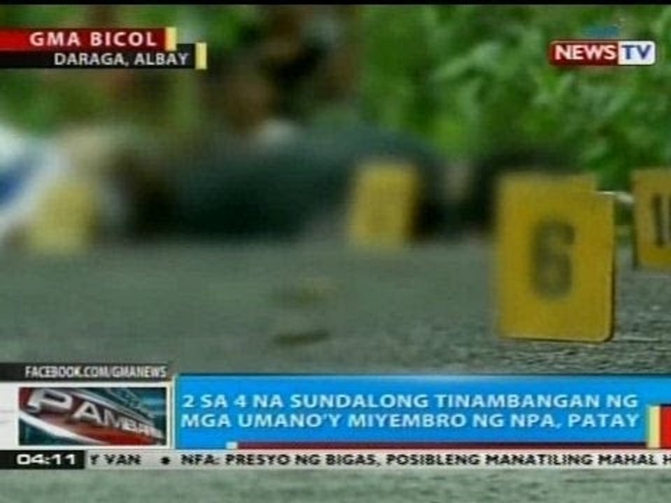 BP: 2 sa 4 na sundalong tinambangan ng mga umano'y miyembro ng NPA sa Daraga, Albay, patay