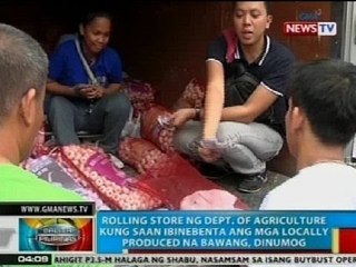 BP: Rolling store ng DA kung saan ibinebenta ang mga murang bawang, dinumog