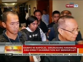 Kampo ni Napoles, sinubukang harangin ang direct examination kay Benhur Luy
