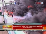 BT: Warehouse ng scrap plastic materials, nasusunog