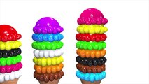 Learning Colors and Numbers with Ice Cream 3D Balls for Kids Children and Toddlers