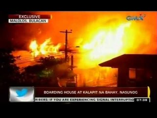 24Oras: Boarding house at kalapit na bahay, nasunog sa Bulacan