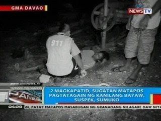 BP: 2 magkapatid sa Davao City, sugatan matapos pagtatagai  n ng kanilang bayaw