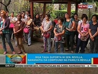 Mga taga-suporta ni Sen. Revilla, nananatili sa compound ng pamilya Revilla sa Cavite