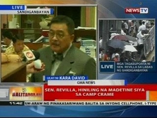 BT: Kampo ni Sen. Revilla, naghain ng mosyon para makapagpiyansa
