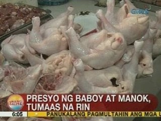 UB: Presyo ng baboy at manok, tumaas na rin