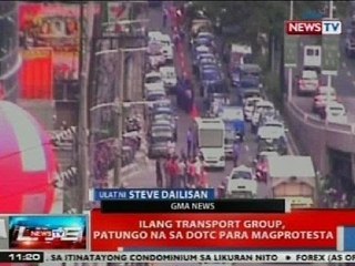 NTVL: Ilang transport group, patungo na sa DOTC para magprotesta
