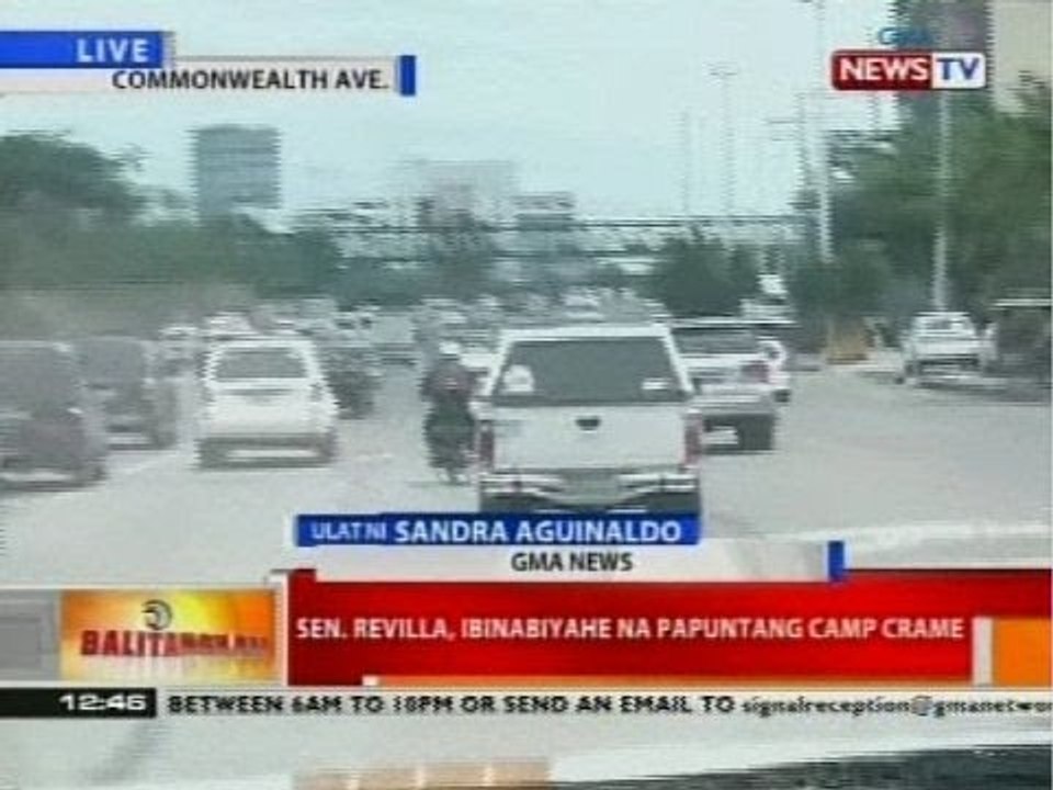 BT: Sen. Revilla, nakasakay na ng AUV at ibinabiyahe na papuntang Camp Crame