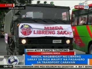 NTG: MMDA, nagbibigay ng libreng sakay sa mga maiipit sa transport caravan