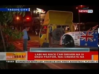 Labi ng race car driver na si Enzo Pastor, nai-cremate na