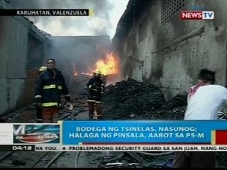 Bodega ng tsinelas sa Valenzuela City, nasunog; halaga ng pinsala, aabot sa P5-M
