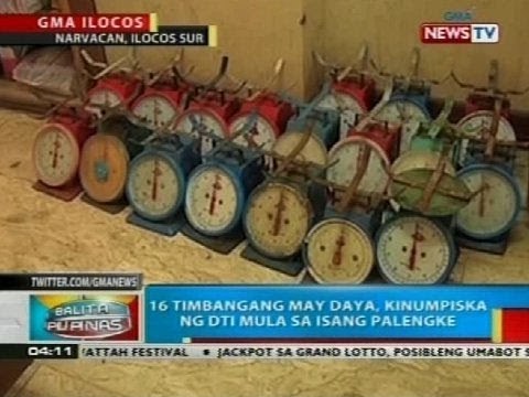 16 timbangang may daya, kinumpiska ng DTI mula sa isang palengke sa Narvacan, Ilocos Sur