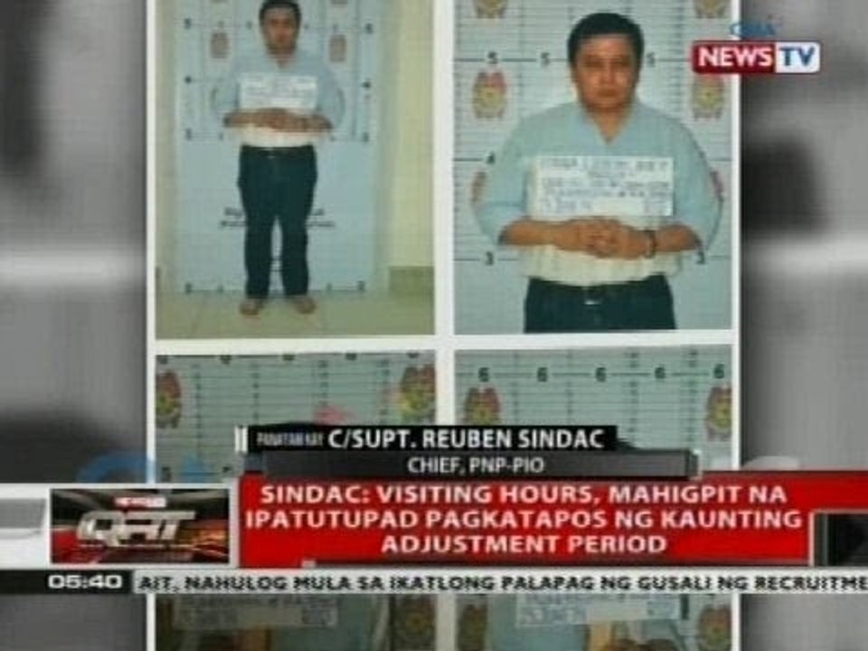 Sindac: Visiting hours, mahigpit na ipatutupad pagkatapos ng kaunting adjustment period