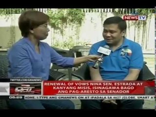 QRT: Sen. Estrada, sinamahan ng kanyang pamilya at mga kaibigan sa pagpunta sa camp crame