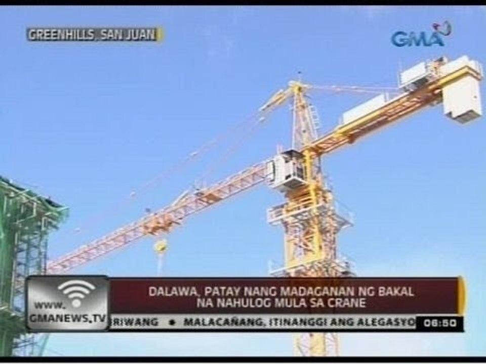 24 Oras: 2, patay nang madaganan ng bakal na nahulog mula sa crane
