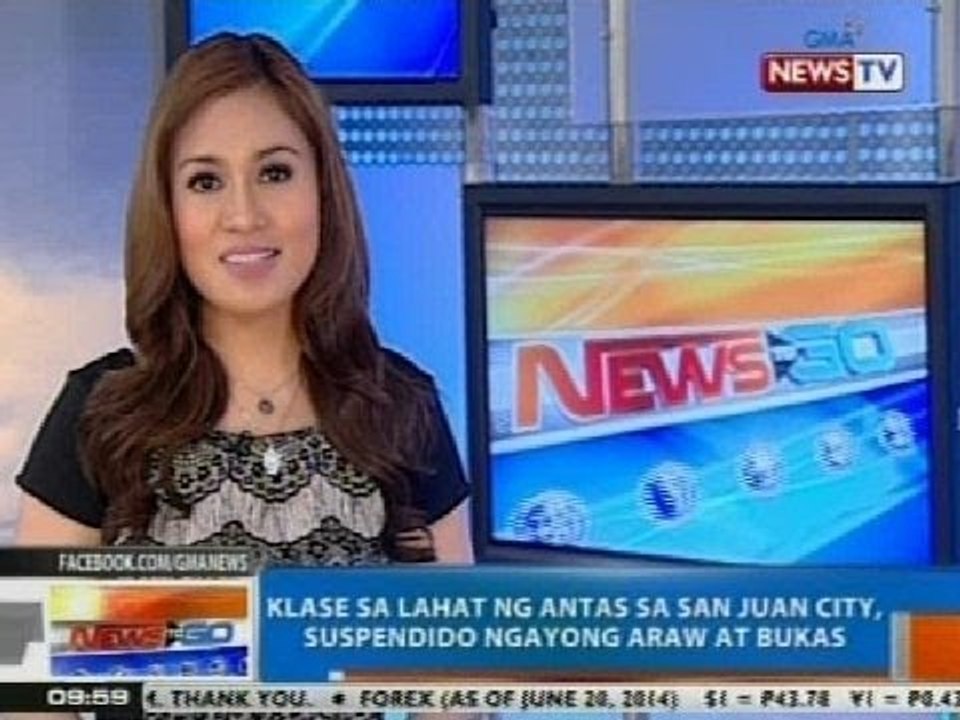 NTG: Klase sa lahat ng antas sa San Juan City, suspendido ngayong araw at bukas