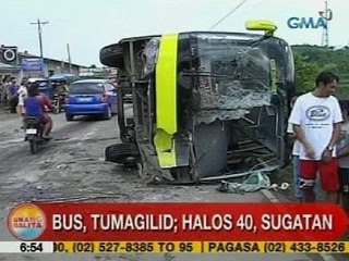 UB: Bus, tumagilid sa Cebu; halos 40, sugatan