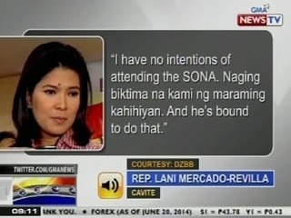 NTG: Rep. Lani Mercado, hindi dadalo sa SONA ni PNoy