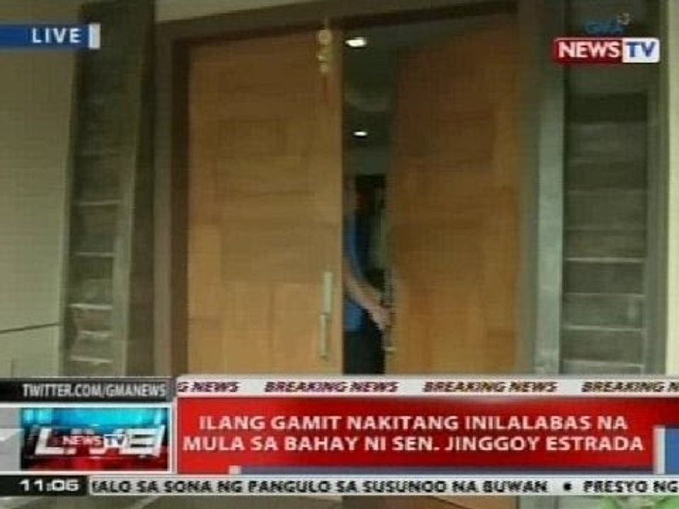 NTVL: Ilang gamit mula sa bahay ni Sen. Jinggoy, nakitang inilalabas na