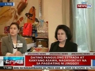 NTVL: Ex-Sen. Loi Estrada, naghihintay na sa pagdating ni Jinggoy sa kanilang bahay