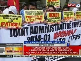 BT: Transport group na NCTU-APL, nagprotesta sa Korte Suprema
