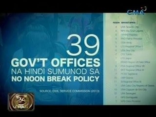 24 Oras: Ilang opisina ng gobyerno, walang tao tuwing lunch break