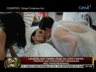 Lalaking may taning dahil sa liver cancer, tinupad ang pangakong pakasalan ang pinakamamahal