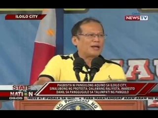 SONA: Pagbisita ni Pangulong Aquino sa Iloilo City, sinalubong ng protesta