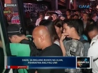 SAKSI: Mga pasahero pati si PNoy, natrapik dahil sa bahang dulot ng malakas na ulan