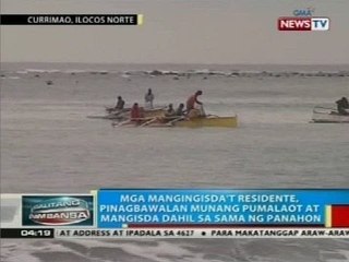 Mga mangingisda sa Ilocos Norte, pinagbawalan munang pumalaot at mangisda dahil sa sama ng panahon