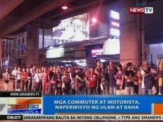 NTG: Mga commuter at motorista, naperwisyo ng ulan at baha kagabi