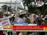 BT: Grupo ng magsasaka, sumugod sa harap ng bahay ni Pangulong Aquino