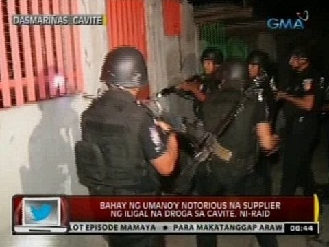 24 Oras: Bahay ng umano'y notorious na supplier ng iligal na droga sa Cavite, ni-raid