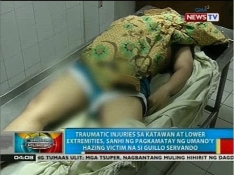 Traumatic injuries sa katawan, sanhi ng pagkamatay ng umano'y hazing victim na si Guillo Servando